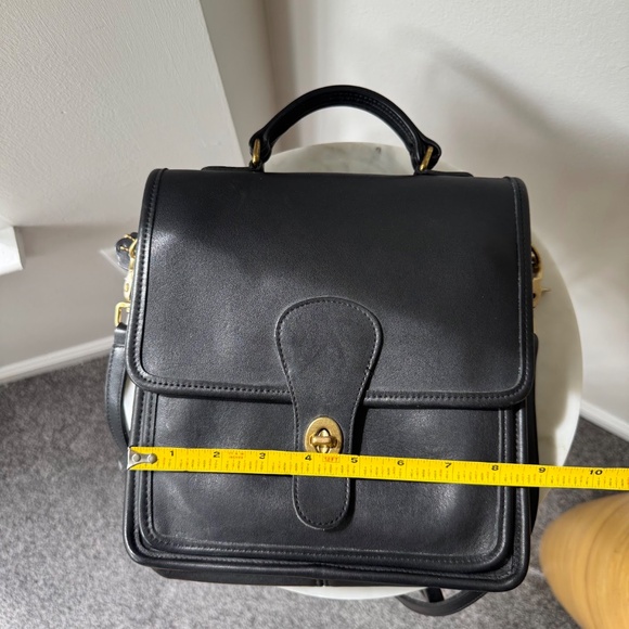 Coach Station 5130 Vintage Y2K Black Leather Top Handle Crossbody Shoulder Bag - Picture 7 of 12